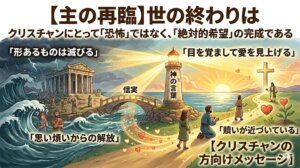 【主の再臨】世の終わりはクリスチャンにとって「恐怖」ではなく、「絶対的希望」の完成である 。