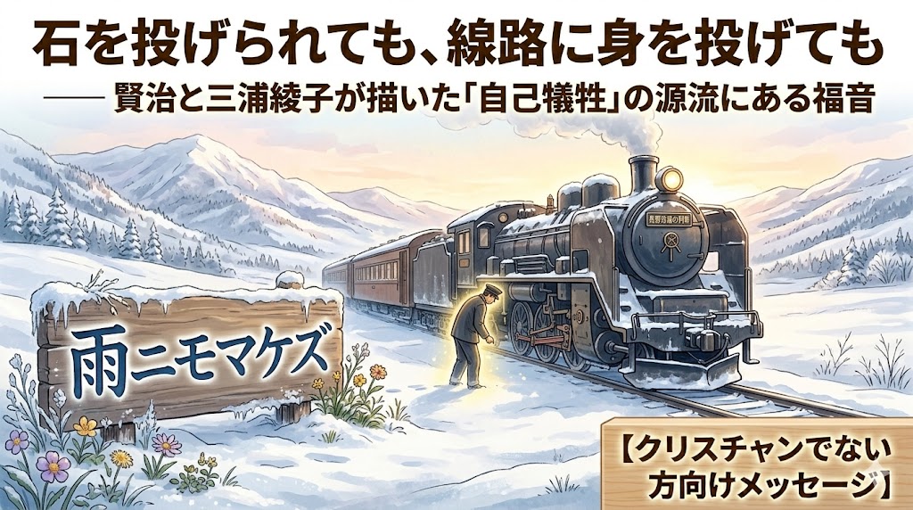 石を投げられても、線路に身を投げても ―― 賢治と三浦綾子が描いた「自己犠牲」の源流にある福音