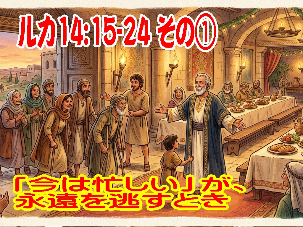 【 ルカ14:15-24 その① 】「今は忙しい」が、永遠を逃すとき
