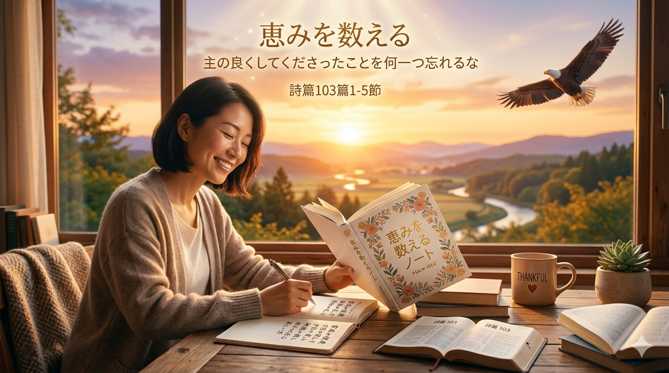 「忘れないこと」が最大の感謝。恵みを数える5つのステップ【詩篇103篇1節~5節】