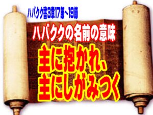 主に抱かれ、主にしがみつく――ハバクク書に見る試練の中の希望、救いの神にあって楽しむ