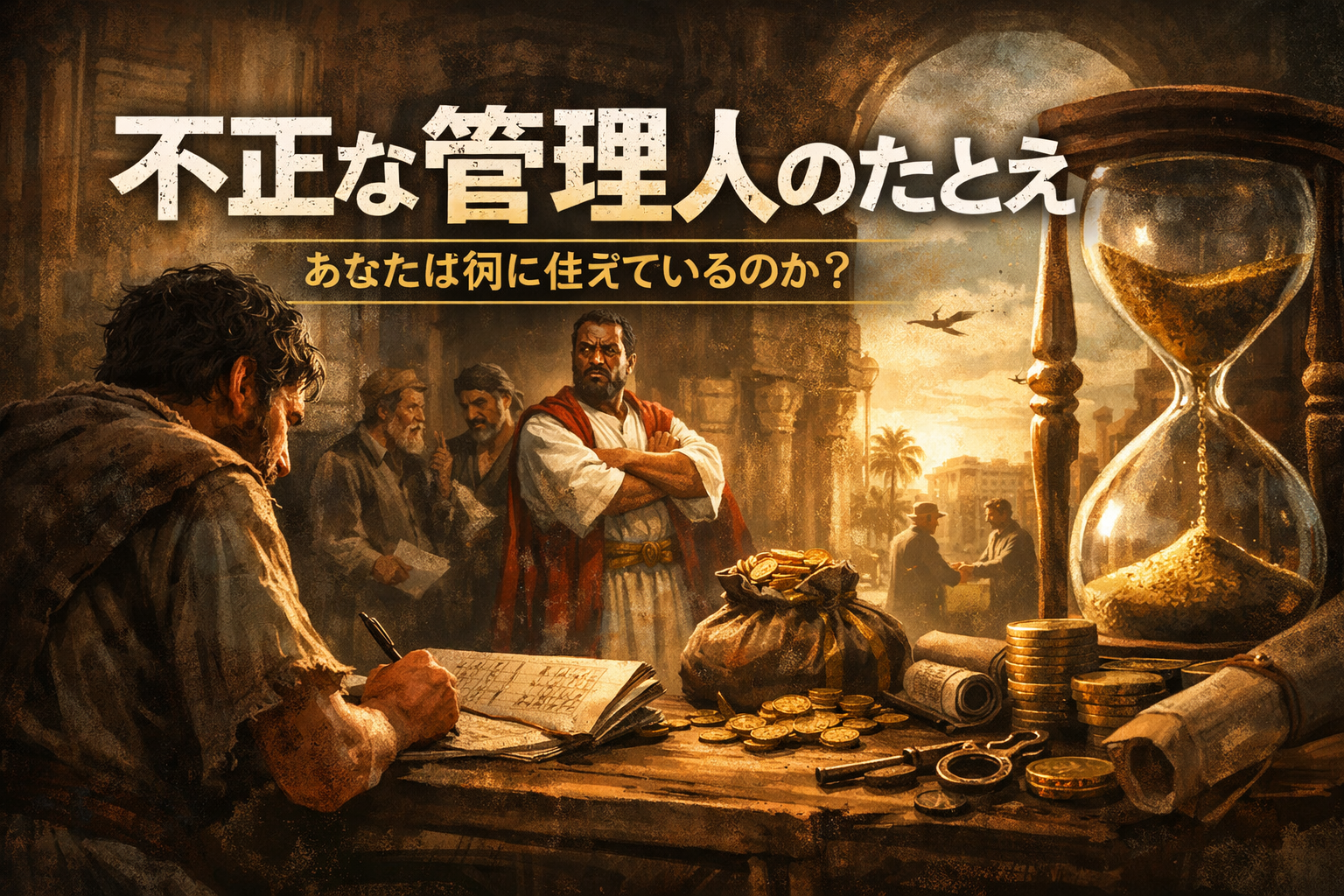 【不正な管理人のたとえ】神か、富か?二人の主人に仕えられない現実(ルカ16章)