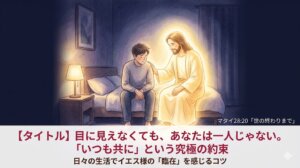 目に見えなくても、あなたは一人じゃない。「いつも共に」という究極の約束（マタイの福音書 28章20節）