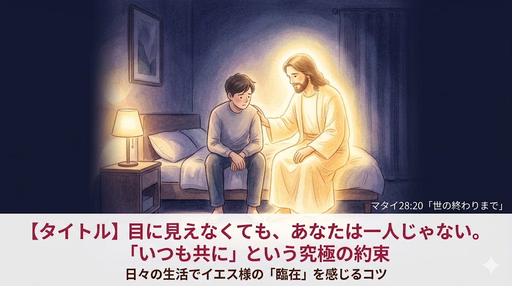 目に見えなくても、あなたは一人じゃない。「いつも共に」という究極の約束(マタイの福音書 28章20節)