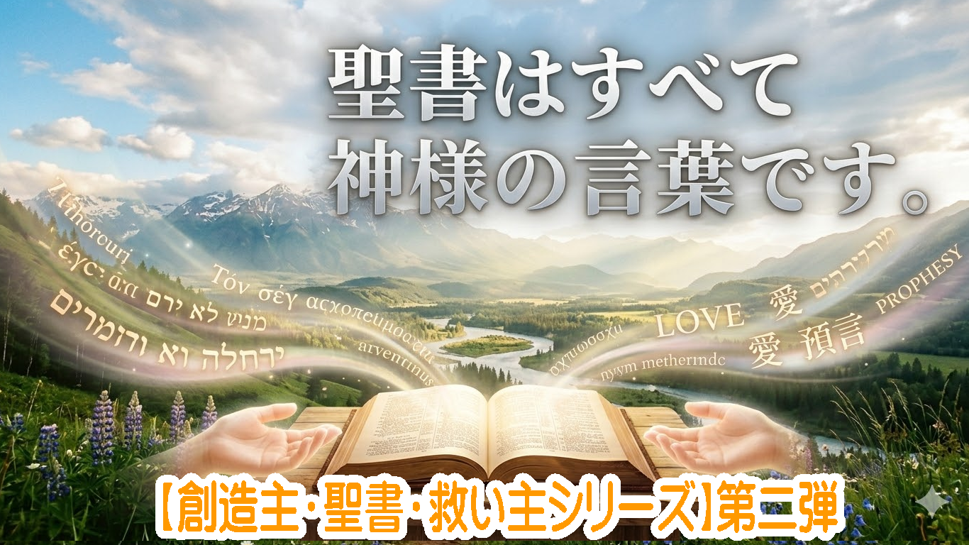 【創造主・聖書・救い主シリーズ】第二弾!!沈黙を破って届けられた「神様からの手紙」(聖書の驚くべき真実)