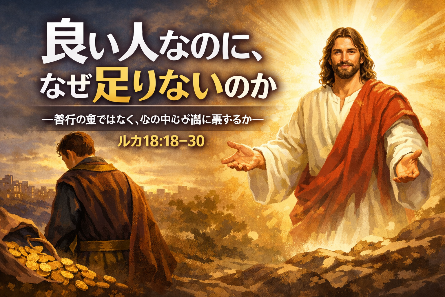 良い人なのに、なぜ足りないのか ――善行の量ではなく、心の中心が誰に属しているか（ルカ18:18–30）