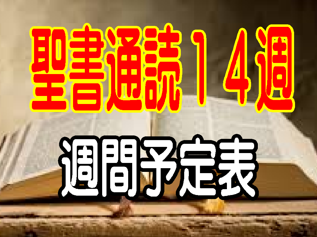 【聖書通読第14週 週間予定表】荒野の旅の中でも、主は導き、渇きを満たし、光を与えてくださる