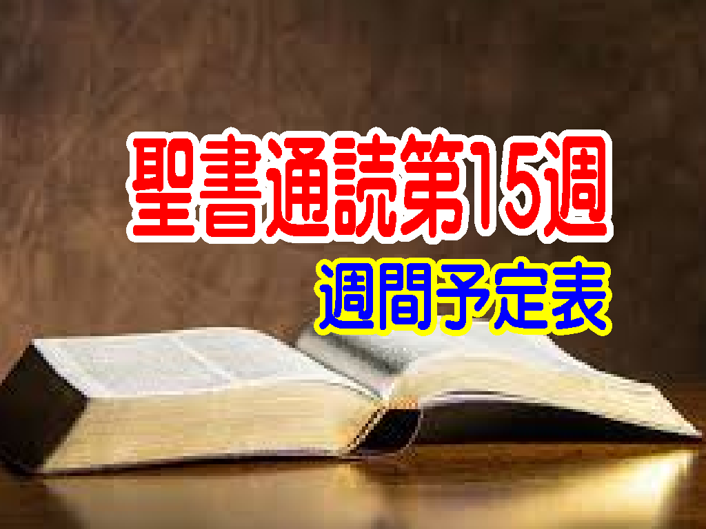 【聖書通読第１５週  週間予定表】「弱さのただ中でも、主は道を閉ざさず、命へ導かれる」