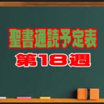 聖書通読 第18週 予定表（民数記33章〜 / 使徒の働き7章〜）