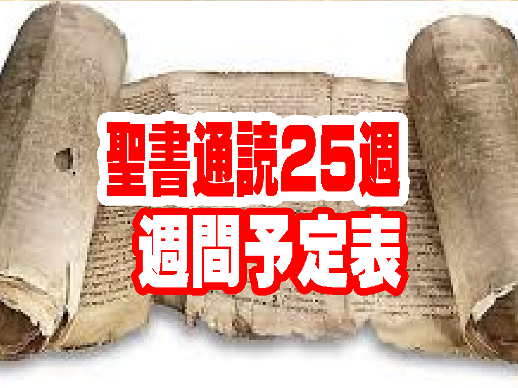【聖書通読 第25週 週間予定表】ヨシュア記 5章~ / 第一コリント 5章~